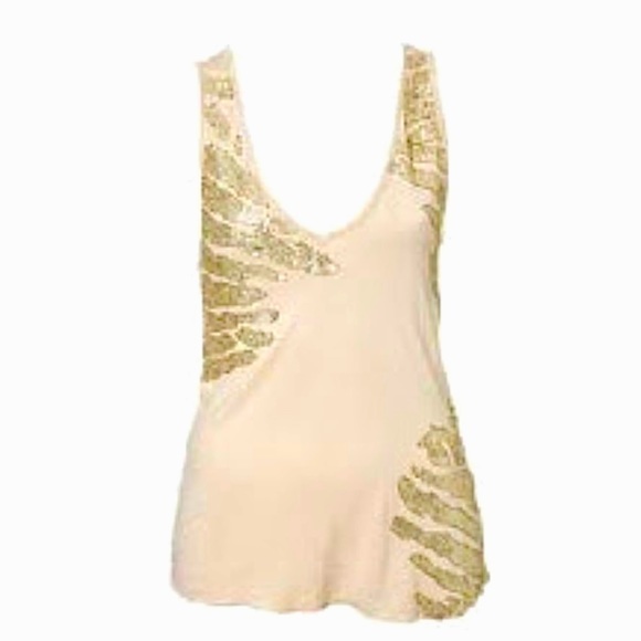 Topshop Tops - Topshop Kate Moss Beaded Sequin Top #S1